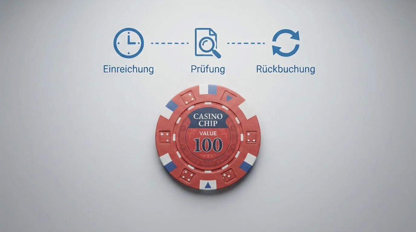 Ein Schaubild des Visa-Chargeback-Prozesses mit den Stationen Einreichung, Prüfung und Rückbuchung